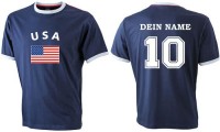 Flag-Shirt USA mit individuellem Rückendruck Flag-Shirt USA mit individuellem Rückendruck