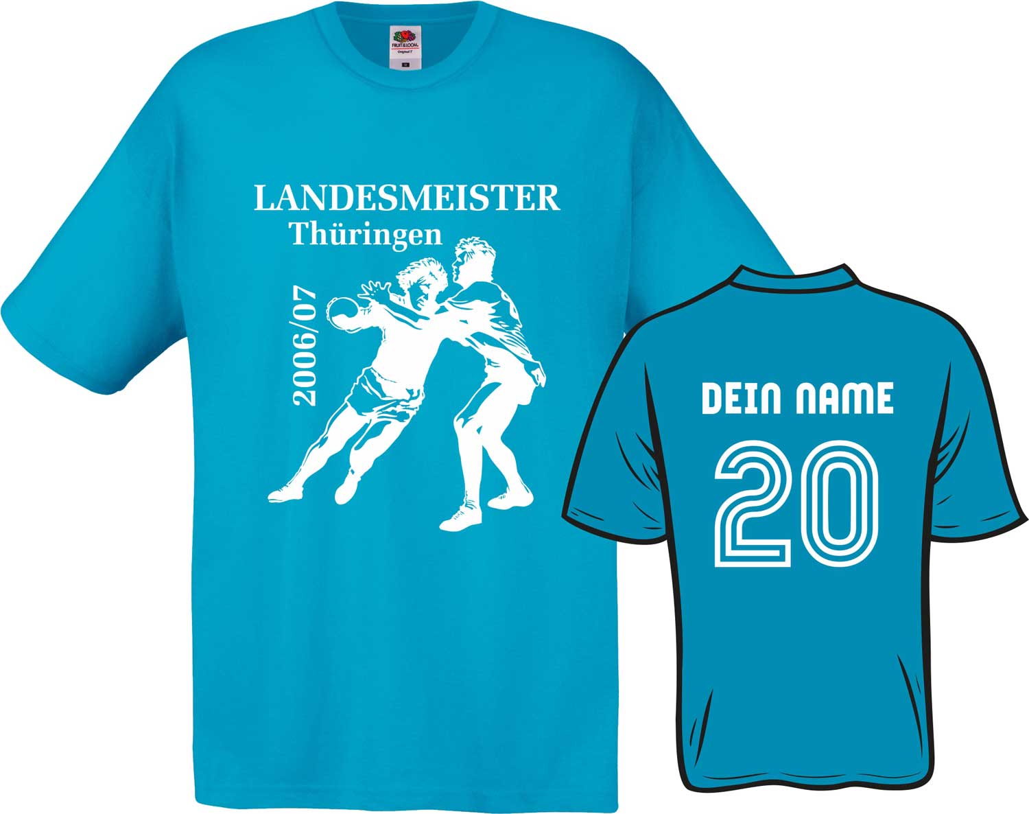 Meistershirt Handball F110 mit beidseitigem Druck Handball