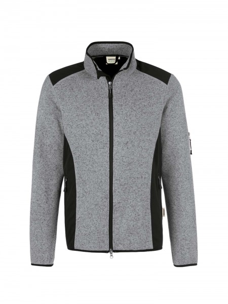 HAKRO Strickfleece-Jacke Dawson 836 mit Textstickerei