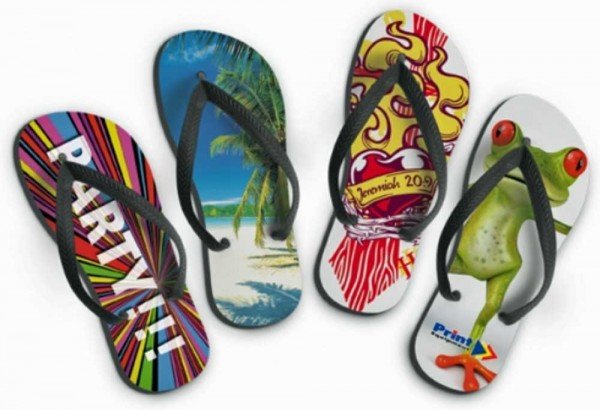 Flip-Flops im Hawaii-Stil mit Fotodruck