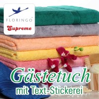 Floringo Supreme Gästetuch mit Text-Stickerei Floringo Supreme Gästetuch mit Text-Stickerei