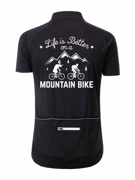 Herren Rad-Trikot Fullzip "Life is better on a Mountainbike" JN516LB