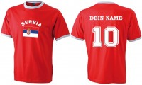 Flag-Shirt SERBIEN mit individuellem Rückendruck Flag-Shirt SERBIEN mit individuellem Rückendruck