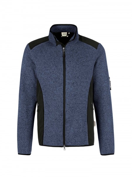 HAKRO Strickfleece-Jacke Dawson 836 mit Textstickerei