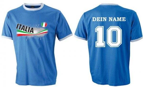 Fan-Shirt ITALY VINTAGE mit individuellem Rückendruck