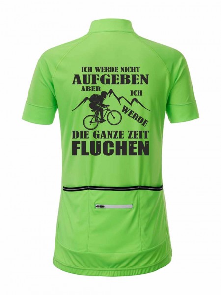 Damen Radshirt "Ich werde nicht aufgeben, aber fluchen" JN513NA Damen Radshirt "Ich werde nicht aufgeben, aber fluchen" JN513NA