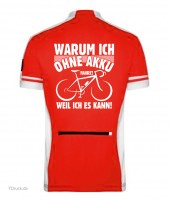 Ladies Bike-T Half Zip "Warum ich ohne Akku fahre" JN451OA Ladies Bike-T Half Zip "Warum ich ohne Akku fahre" JN451OA