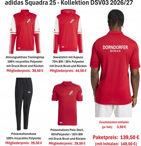 adidas Präsentations-Komplett-Set DSV03-Kollektion 2026/27