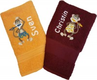 BearDream Handtuch mit lustigem Äffchen und Namen BearDream Handtuch mit lustigem Äffchen und Namen