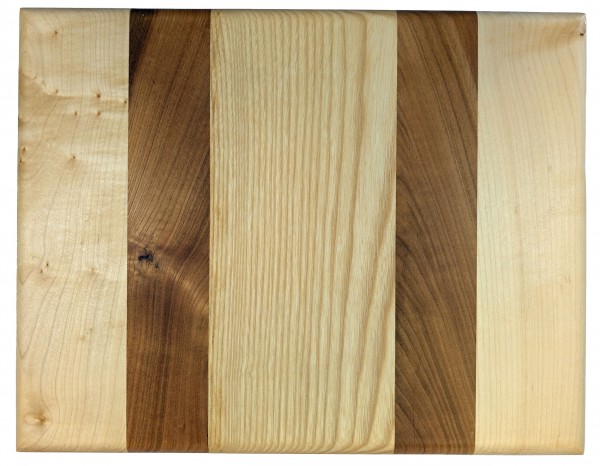 Schneidebrett Ahorn - Esche - Kirsche 350 x 270 x 50 mm