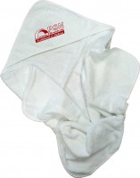 Floringo Baby-Kapuzentuch bestickt mit Logo Floringo Baby-Kapuzentuch bestickt mit Logo