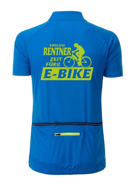 Herren Radshirt "Endlich Rentner - Zeit fürs E-Bike" JN514RE Herren Radshirt "Endlich Rentner - Zeit fürs E-Bike" JN514RE