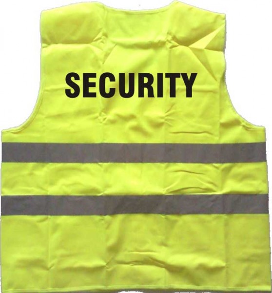 Sicherheitsweste mit einseitigem Textdruck Sicherheitsweste mit einseitigem Textdruck