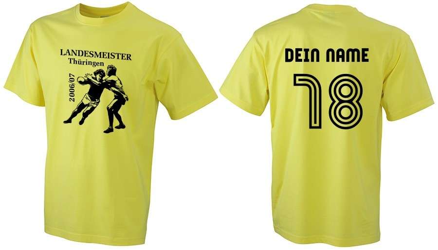 Meistershirt Handball BASIC mit beidseitigem Druck Handball