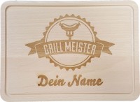 Hackbrett Grillmeister mit individueller Lasergravur Hackbrett Grillmeister mit individueller Lasergravur