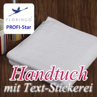 Floringo Profi-Star Handtuch mit Text-Stickerei Floringo Profi-Star Handtuch mit Text-Stickerei