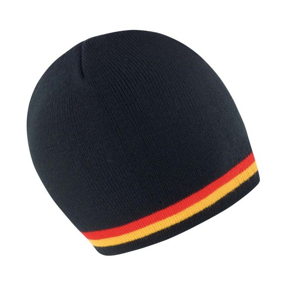 National Beanie mit Textstickerei Result RC368