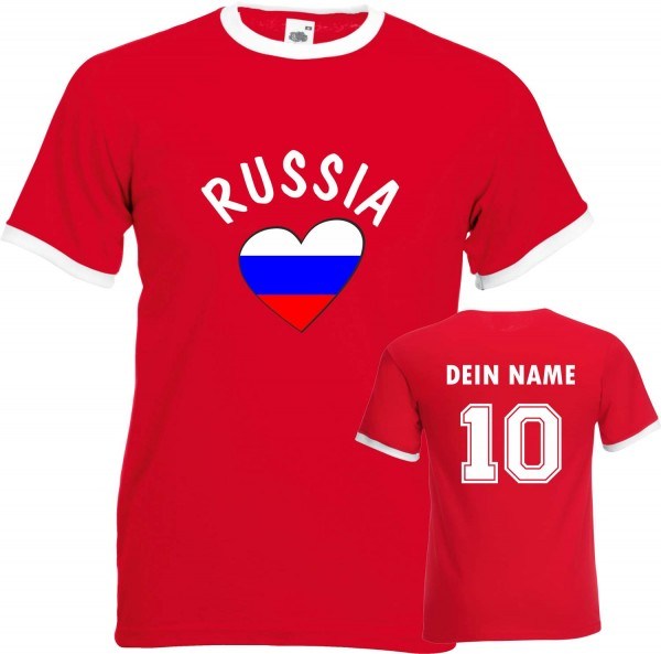 Fan-Shirt "Russland Love" mit Deinem Namen und Nummer