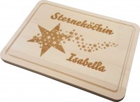 Hackbrett Sternekoch mit individueller Lasergravur Hackbrett Sternekoch mit individueller Lasergravur