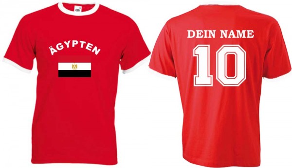 Flag-Shirt ÄGYPTEN mit individuellem Rückendruck