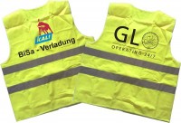 Sicherheitsweste mit einseitigem Logodruck Sicherheitsweste mit einseitigem Logodruck