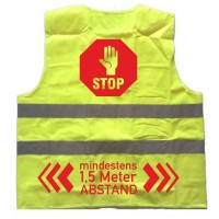 Sicherheitsweste STOP 1,50 Meter Abstand Sicherheitsweste STOP 1,50 Meter Abstand