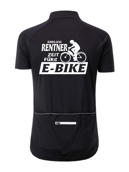 Herren Radshirt "Endlich Rentner - Zeit fürs E-Bike" JN514RE