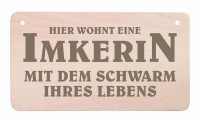 Holz-Türschild - Hier wohnt ein Imker Holz-Türschild - Hier wohnt ein Imker