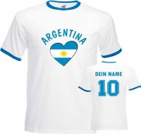 Fan-Shirt "Argentina Love" mit Deinem Namen und Nummer Fan-Shirt "Argentina Love" mit Deinem Namen und Nummer