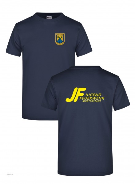 Feuerwehr T-Shirt FP1400FW mit Wappenstickerei und Rückenbeschriftung Feuerwehr T-Shirt FP1400FW mit Wappenstickerei und Rückenbeschriftung