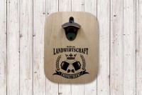 Massiver Buchenholz-Flaschenöffner mit Lasergravur "Helft der Landwirtschaft - Trinkt Bier" Massiver Buchenholz-Flaschenöffner mit Lasergravur "Helft der Landwirtschaft - Trinkt Bier"