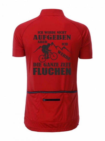 Herren Radshirt "Ich werde nicht aufgeben, aber fluchen" JN514NA Herren Radshirt "Ich werde nicht aufgeben, aber fluchen" JN514NA