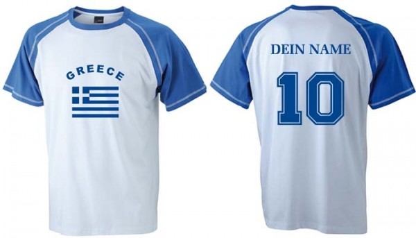 Flag-Shirt GREECE mit individuellem Rückendruck