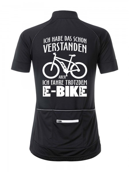 Damen Radshirt "Ich fahre trotzdem E-Bike" JN513IF