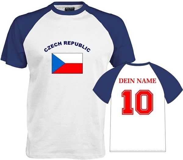 Flag-Shirt CZECH REP. mit individuellem Rückendruck JN010